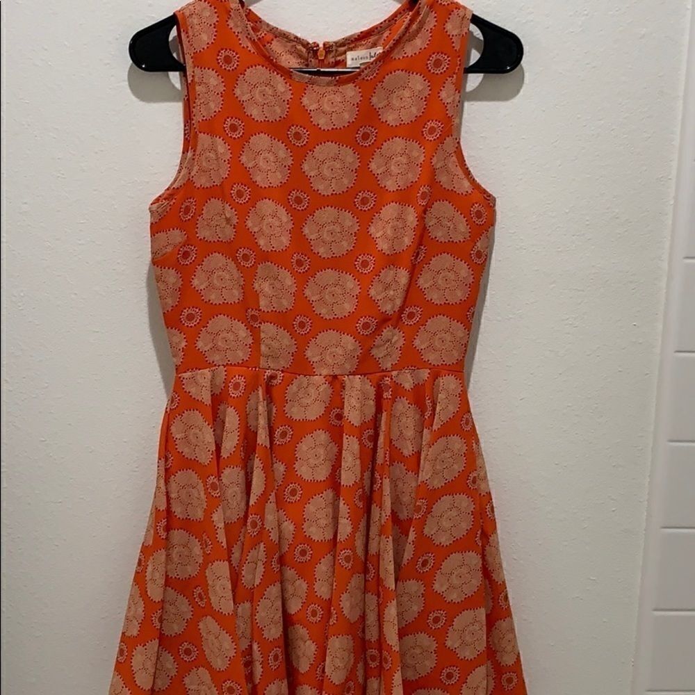Maison Jules A-line Orange Flowy Dress Size small - Picture 3 of 7